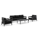 Bronte 3+1+1 Outdoor Aluminium Lounge Setting with Coffee Table