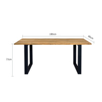 Santai 1.8m Outdoor Teak Timber and Dining Table