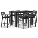 Santorini Outdoor Aluminium 1.5m Bar Table with 6 Bar stools