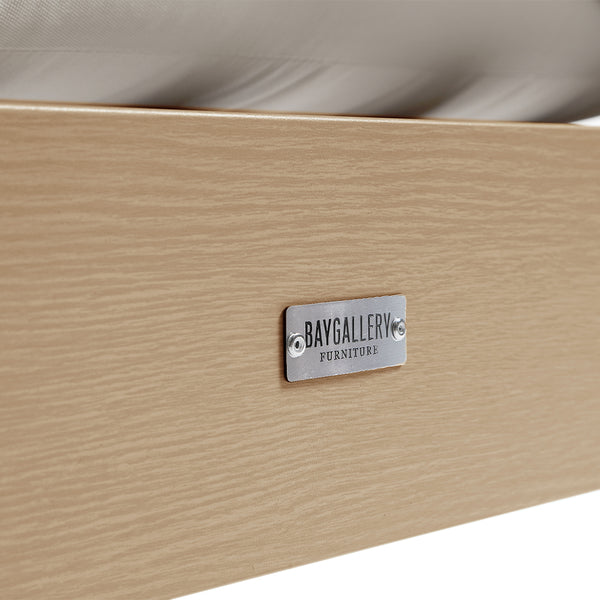 Kansas 3 Seater Outdoor Light Oak Timber Look Aluminium Lounge