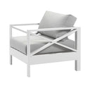 Kansas 1 seater Outdoor Aluminium Lounge Arm Chair