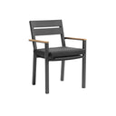 Tuscany 10 Seat  With Capri Chairs with Teak Arm Rests in White