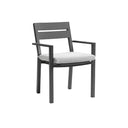 Capri 7pcs Dining Setting with Santorini Chairs in Charcoal