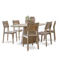 Ballina 2.2m Oval dining set with 6 x Belmont Dining Chairs