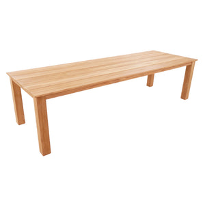 Barbados Outdoor Teak 3m Rectangle Table with 2 Bench Seats