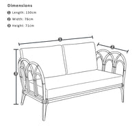 Bangalow 2+1+1 Outdoor Lounge Setting with Coffee Table