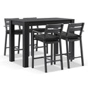 Santorini Outdoor Aluminium 1.5m Bar Table with 4 Bar stools
