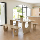 Abbotsbury Indoor 2.2m Timber Dining Setting with Benches