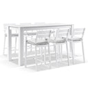 Santorini Outdoor Aluminium 2m Bar Table with 6 Bar stools