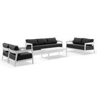 Bronte 3+2+1+1 Outdoor Aluminium Lounge Setting with Coffee Table