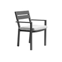 Capri 7pcs Dining Setting with Santorini Chairs in Charcoal
