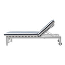 Kansas Outdoor Aluminium Sun Lounge Set on Wheels