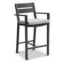 Santorini Outdoor Aluminium 1.5m Bar Table with 6 Bar stools