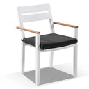 Tuscany 6 Seat With Capri Chairs with Teak Arm Rests