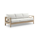 Kansas 3+2+1 Seater Outdoor Light Oak Timber Look Aluminium Lounge Set with Coffee Table