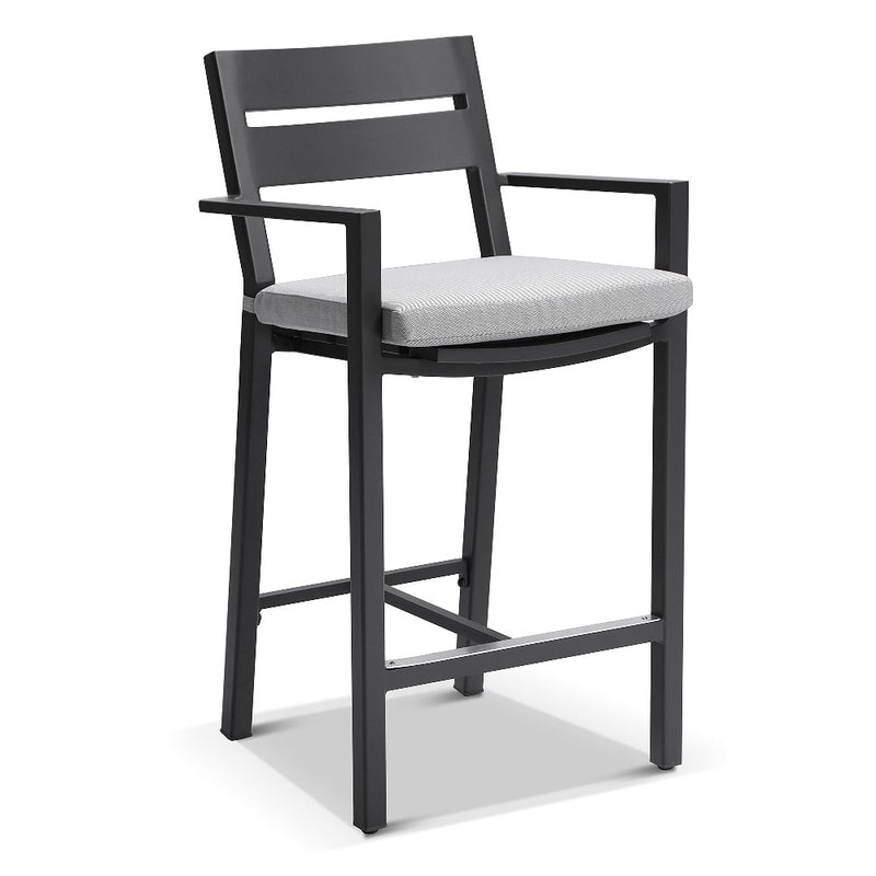 Santorini Outdoor Aluminium Square Bar Table with 4 Bar stools