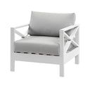 Kansas 1 seater Outdoor Aluminium Lounge Arm Chair