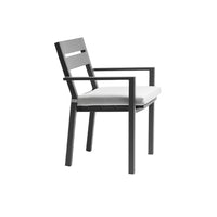 Capri 7pcs Dining Setting with Santorini Chairs in Charcoal