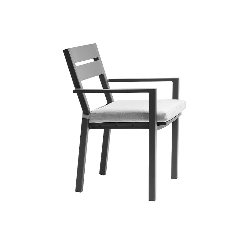 Santorini 6 Seater Outdoor Rectangle Aluminium Dining Table and Chairs Setting