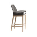 Hugo Outdoor Aluminium and Rope Bar Stool in Light Oak Timber Look