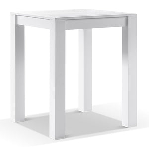 Santorini Outdoor Aluminium Square Bar Table with 4 Hugo Aluminium and Rope Bar Stool