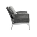 Hugo 2+1+1 Seater Outdoor Aluminium and Rope Lounge Set with Coffee Table