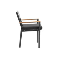 Balmoral 3.55m Outdoor Teak Top Aluminium Table with 12 Capri Chairs