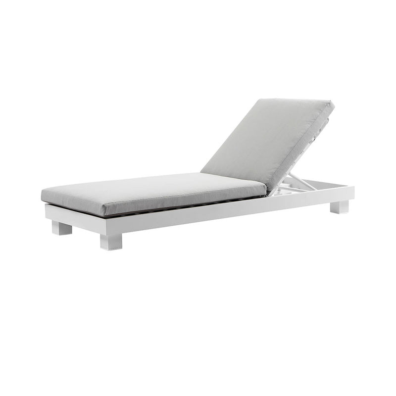 Santorini Aluminium Sun Lounge in Charcoal w/ Side Table