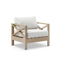 Kansas 1 Seater Outdoor Light Oak Timber Look Aluminium Lounge