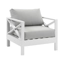 Kansas 1 seater Outdoor Aluminium Lounge Arm Chair
