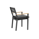 Tuscany 10 Seat  With Capri Chairs with Teak Arm Rests in White