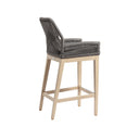 Hugo Outdoor Aluminium and Rope Bar Stool in Light Oak Timber Look