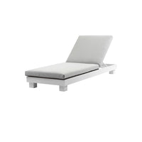 Santorini Aluminium Sun Lounge in Charcoal w/ Side Table