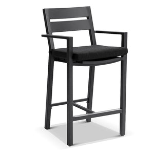 Santorini Outdoor Aluminium Square Bar Table with 2 Bar stools