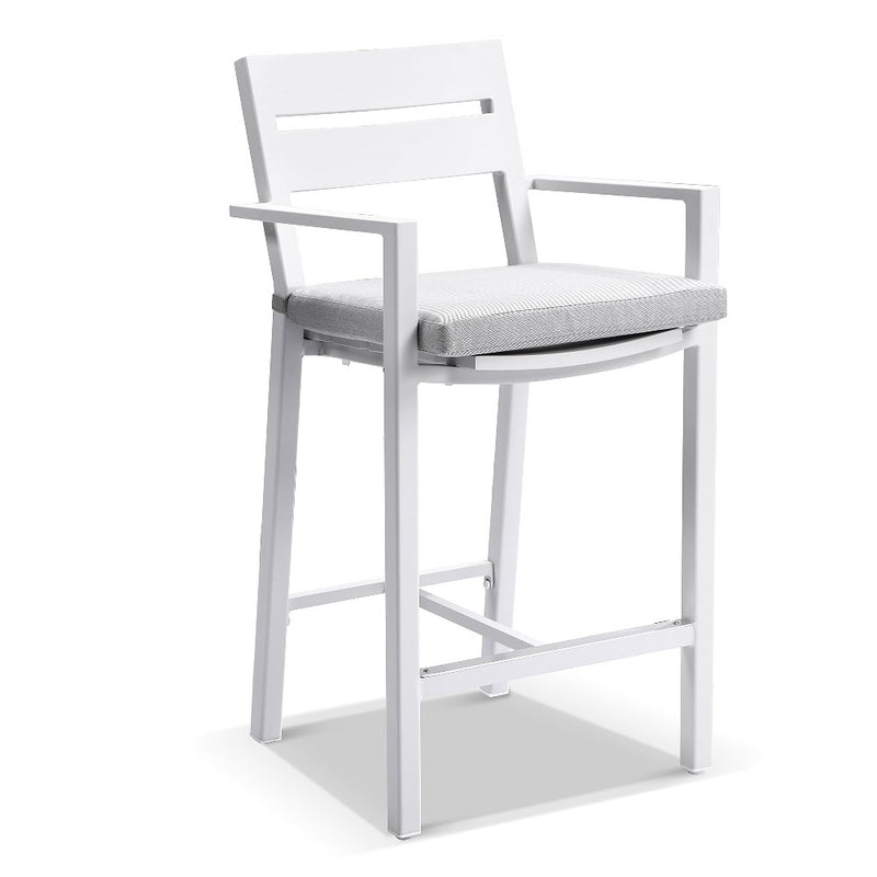 Santorini Outdoor Aluminium 1.5m Bar Table with 6 Bar stools