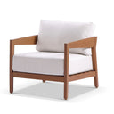 Bronte 3+2+1 Outdoor Teak Look Aluminium with Sunbrella Lounge Setting with Coffee Table