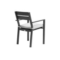 Santorini Outdoor 4 Seater Square Aluminium Dining Table with Santorini Chairs