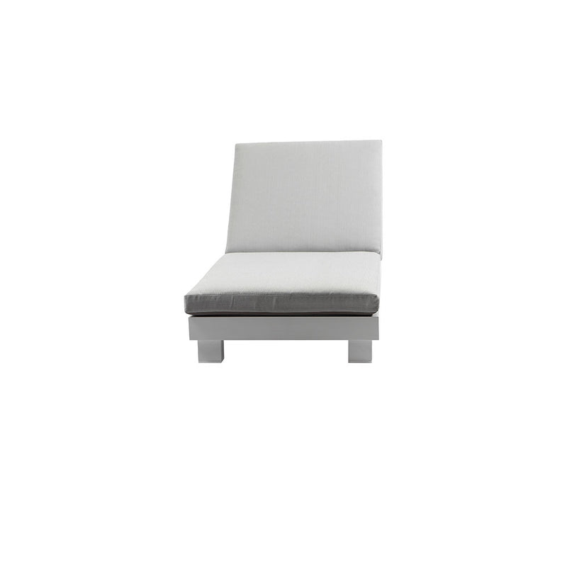 Santorini Aluminium Sun Lounge Set w/ Round Table in White
