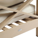 Kansas 2 Seater Outdoor Light Oak Timber Look Aluminium Lounge