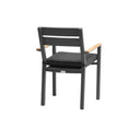 Tuscany 10 Seat  With Capri Chairs with Teak Arm Rests in White