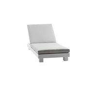 Santorini Aluminium Sun Lounge in Charcoal w/ Side Table