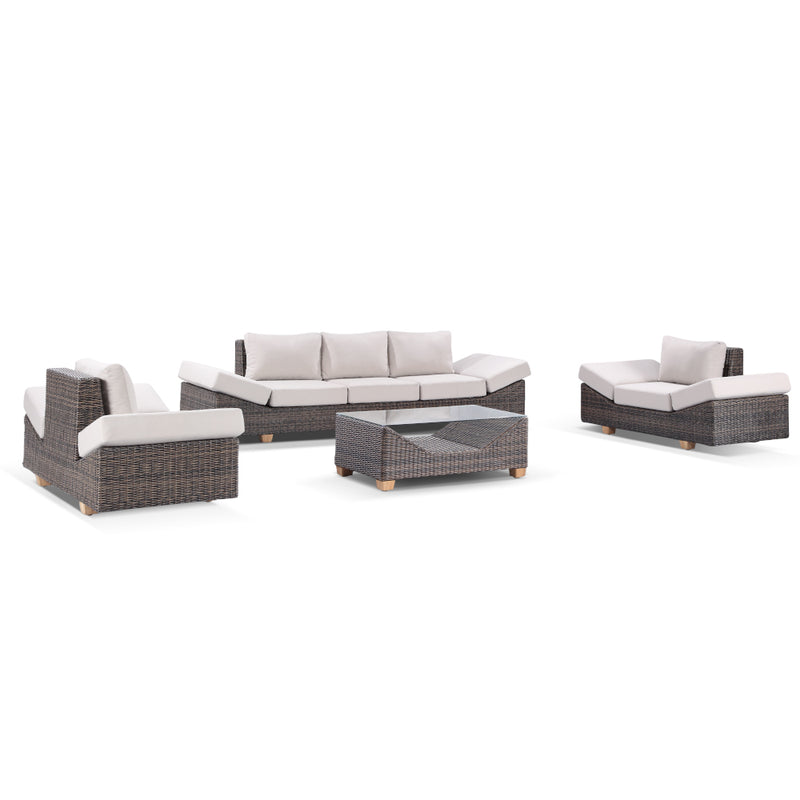 Anantara 4+1+1 Outdoor Wicker Lounge with Coffee Table
