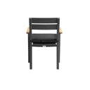 Tuscany 10 Seat  With Capri Chairs with Teak Arm Rests in White