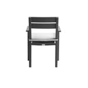 Capri 7pcs Dining Setting with Santorini Chairs in Charcoal