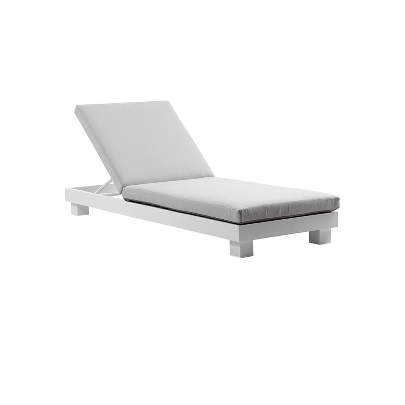 Santorini Aluminium Sun Lounge in Charcoal w/ Side Table