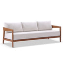 Bronte 3+2+1 Outdoor Teak Look Aluminium with Sunbrella Lounge Setting with Coffee Table