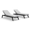 Bondi Outdoor Aluminium Sun lounge Set with Santorini Side Table