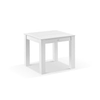 Santorini Outdoor 4 Seater Square Aluminium Dining Table with Hugo Rope Chairs