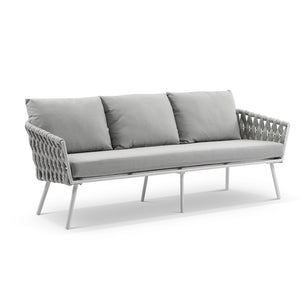 Lismore 3 Seater Outdoor Aluminium and Rope Lounge