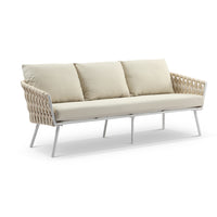 Lismore 3 Seater Outdoor Aluminium and Rope Lounge